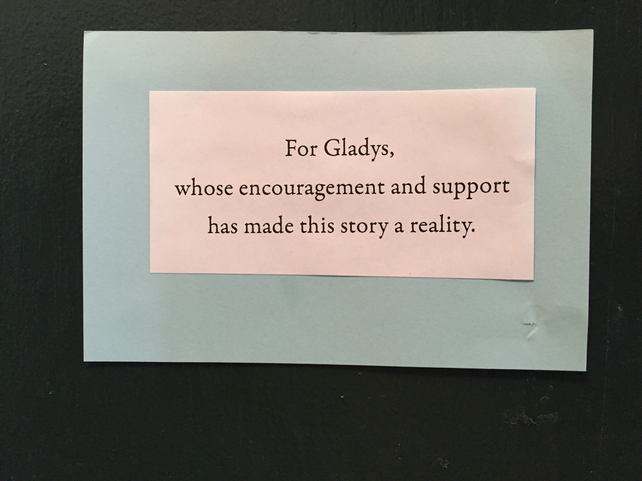 For Gladys